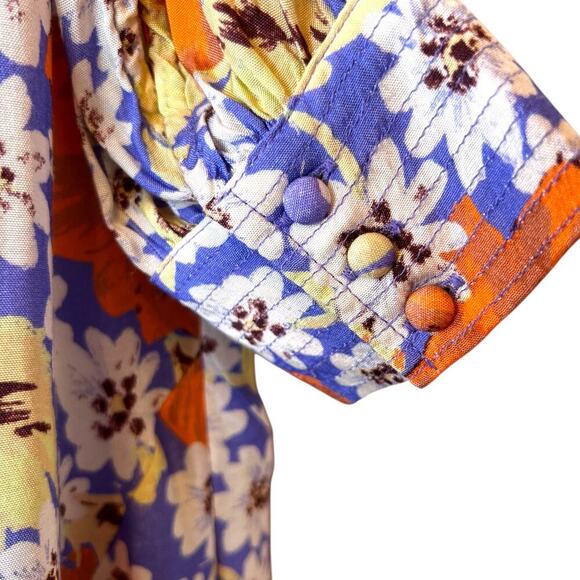 FP Sugar Crush Floral Mini Dress in Lavender & White & Orange Floral Print Small - Picture 13 of 16